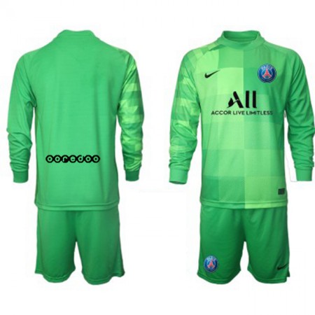 Koszulka Paris Saint-Germain PSG Bramkarska Dziecięcy Trzeci Stroje Piłkarskie 2021/22 Długi Rękaw